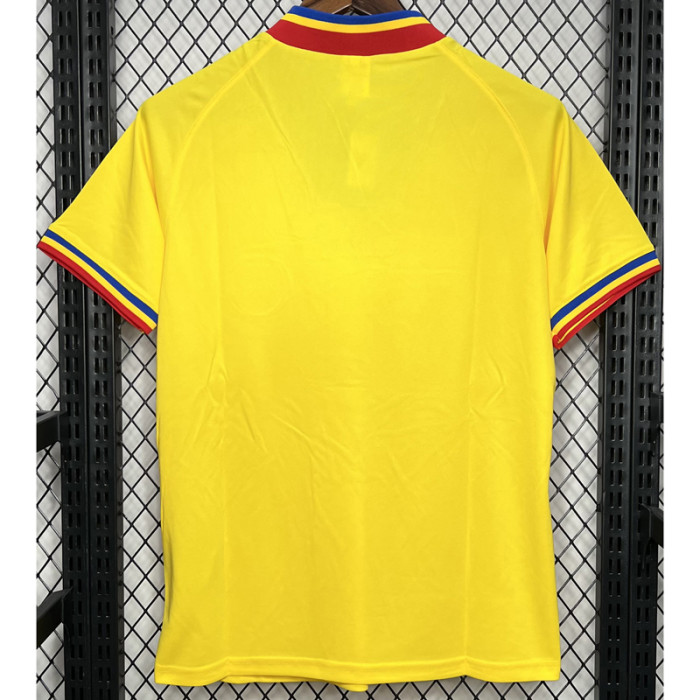1994 Romania Yellow Retro Soccer Jersey