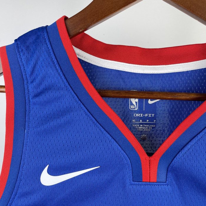 22-23 Pistons CUNNINGHAM #2 Blue Top Quality Hot Pressing NBA Jersey(V领)