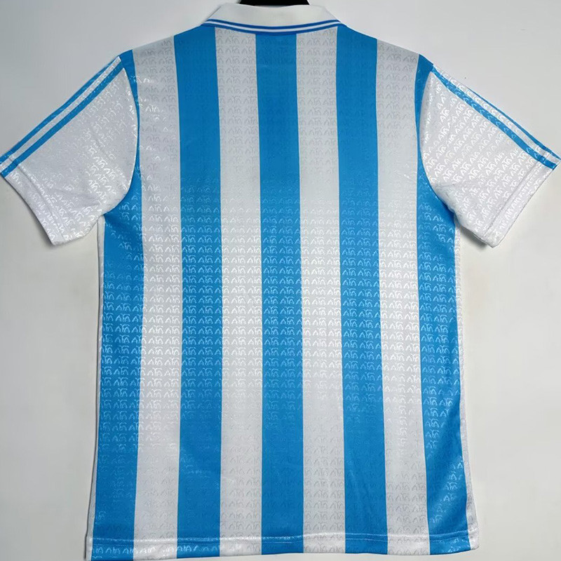 1994 Argentina Home Retro Soccer Jersey (钢印纹）
