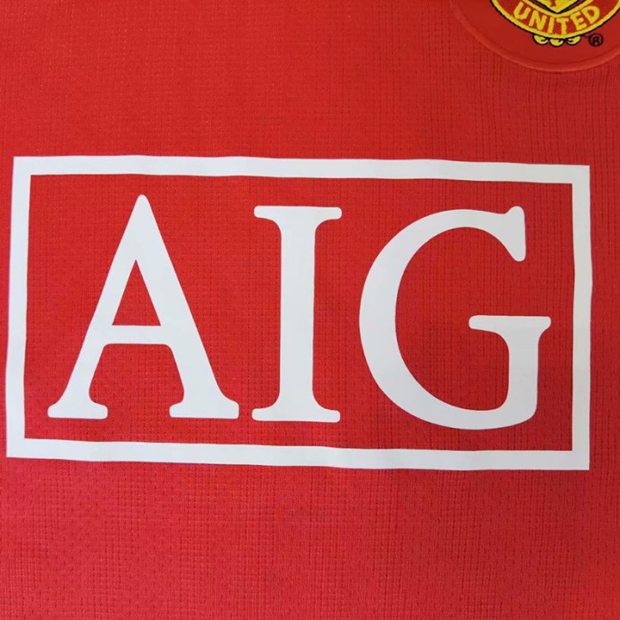 2007-2008 Man Utd Home Retro Soccer Jersey