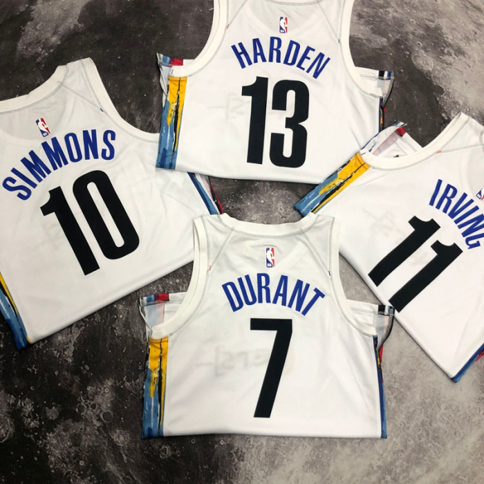 22-23 Nets DURANT #7 White City Edition Top Quality Hot Pressing NBA Jersey