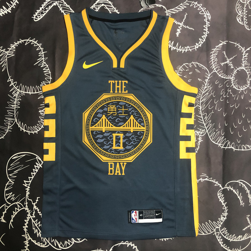 2018 WARRIORS PAYTON II #0 Black Gray Top Quality Hot Pressing NBA Jersey