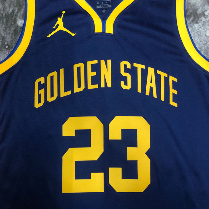 22-23 WARRIORS GREEN #23 Royal blue Top Quality Hot Pressing NBA Jersey (Trapeze Edition)