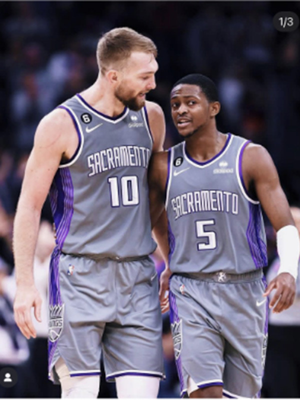 22-23 Kings FOX #5 Grey City Edition Top Quality Hot Pressing NBA Jersey