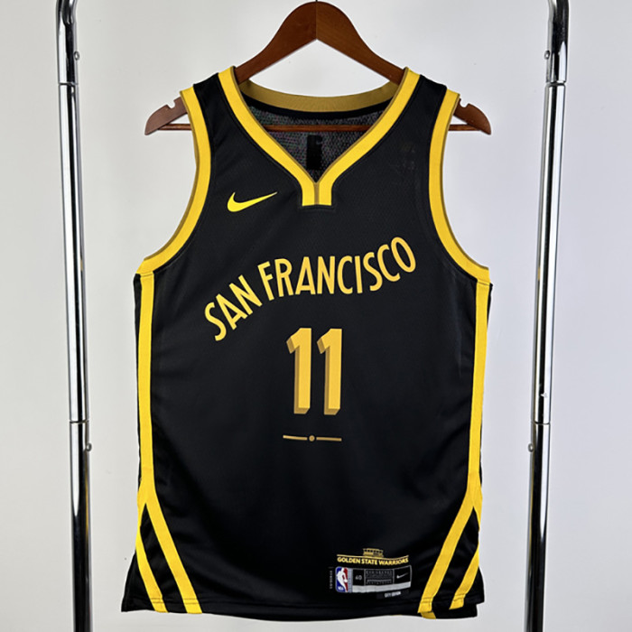 23-24 WARRIORS THOMPSON #11 Black City Edition Top Quality Hot Pressing NBA Jersey (V领)