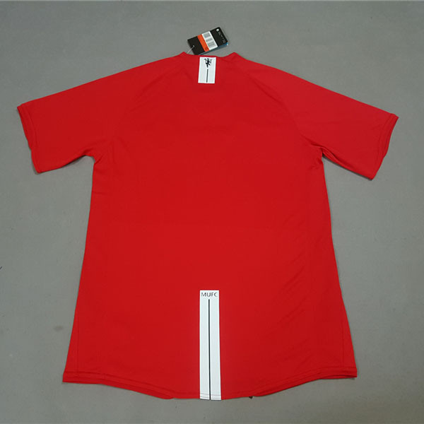 2007-2008 Man Utd home Red Retro soccer jersey (决赛字)