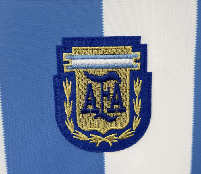1986 Argentina Home Retro Soccer Jersey