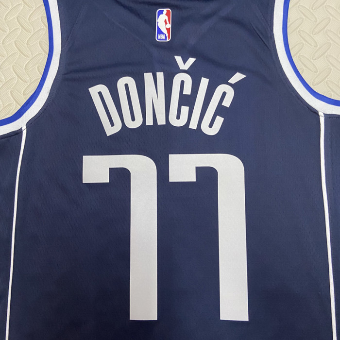 22-23 Dallas Mavericks DONCIC #77 Blue Top Quality Hot Pressing NBA Jersey (Trapeze Edition)