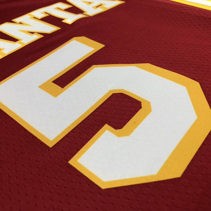 HAWKS MURRY #5 Red Top Quality Hot Pressing NBA Jersey (Trapeze Edition)