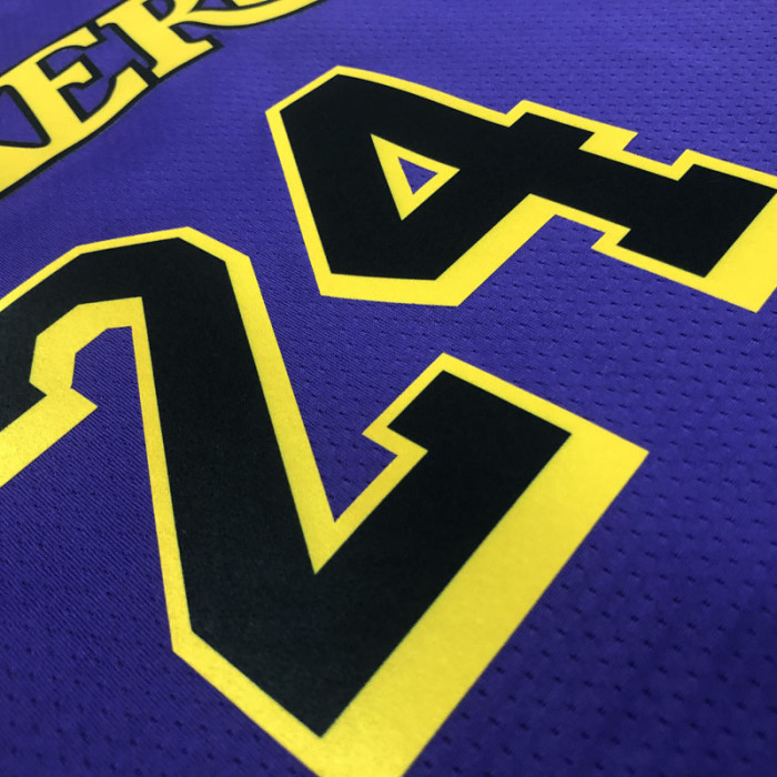 22-23 LAKERS BRYANT #24 Purple Top Quality Hot Pressing NBA Jersey (Trapeze Edition)