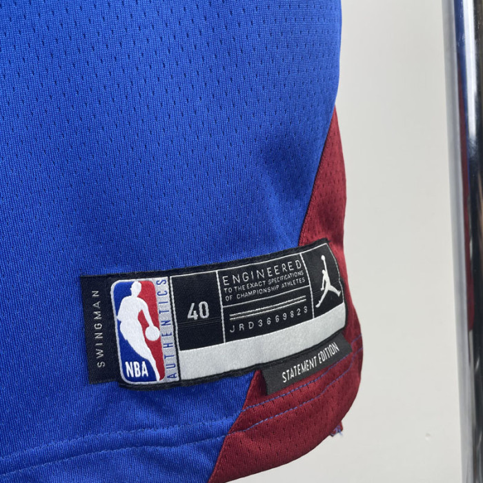22-23 Nuggets JOKIC #15 Blue Top Quality Hot Pressing NBA Jersey (Trapeze Edition) 飞人版