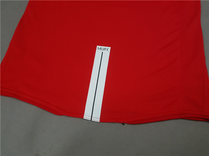 2007-2008 Man Utd home Red long sleeve Retro soccer jersey (长袖)(决赛字)
