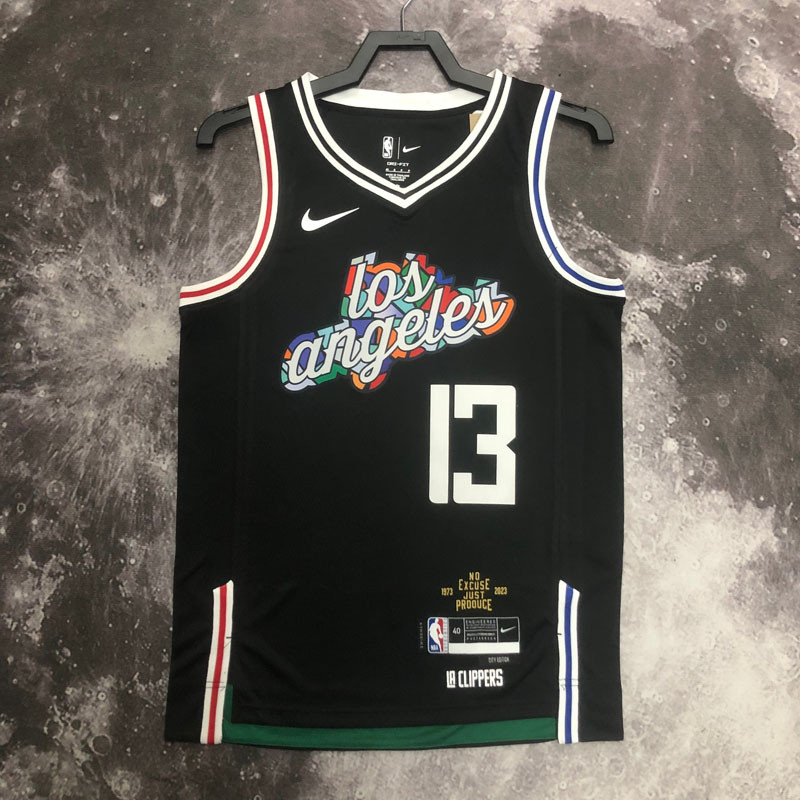 22-23 Clippers GEORGE #13 Black City Edition Top Quality Hot Pressing NBA Jersey