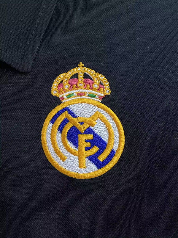 2002-2003 RMA Away Black Retro Soccer Jersey