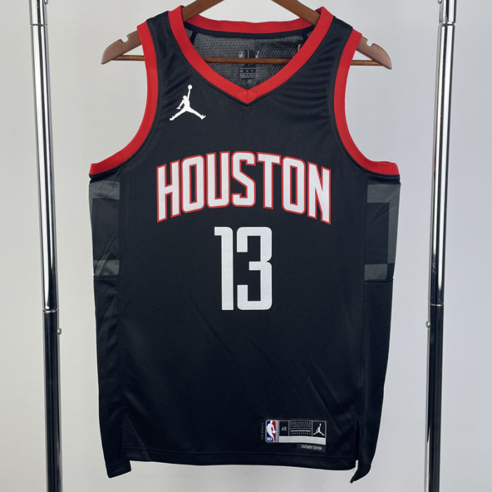 23-24 Rockets HARDEN #13 Black Top Quality Hot Pressing NBA Jersey (Trapeze Edition)飞人版