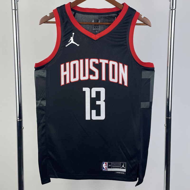 23-24 Rockets HARDEN #13 Black Top Quality Hot Pressing NBA Jersey (Trapeze Edition)飞人版