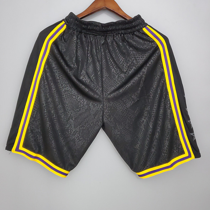 LAKERS Black Edition Top Quality NBA Pants （蛇纹）