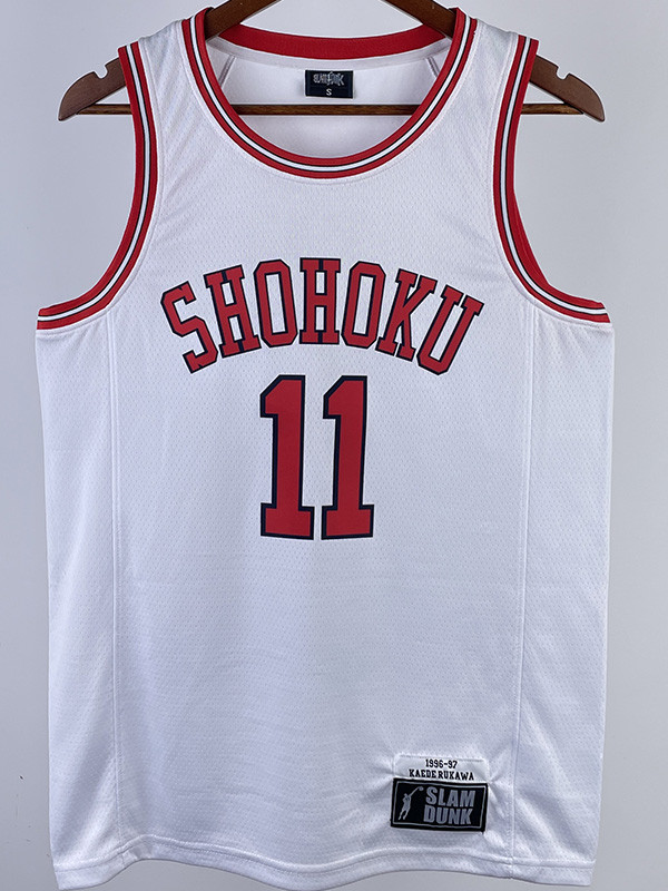 2023 SHOHOKU RUKAWA #11 White Top Quality Hot Pressing NBA Jersey(带标）