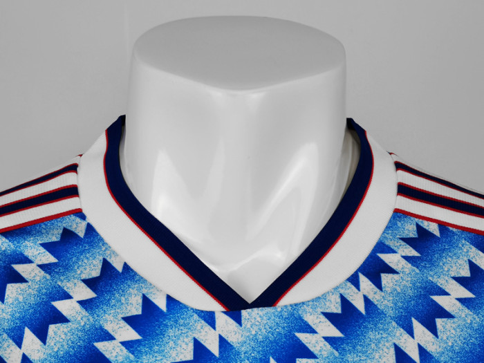 1991-1992 Man Utd Away Long Sleeve Retro Soccer Jersey 长袖