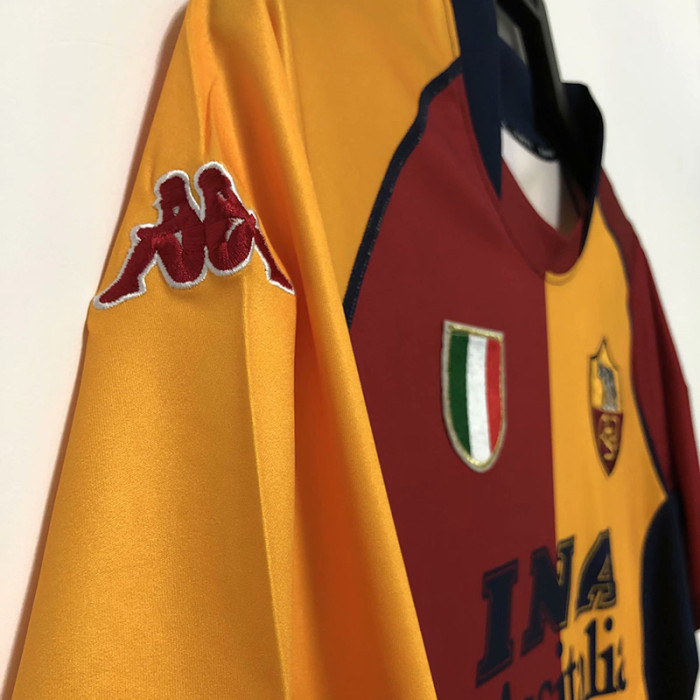 2001-2002 Roma Home Retro Soccer Jersey