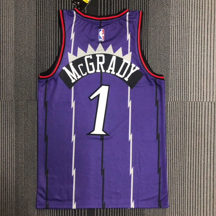 Raptors McGRADY #1 Purple Retro Top Quality Hot Pressing NBA Jersey