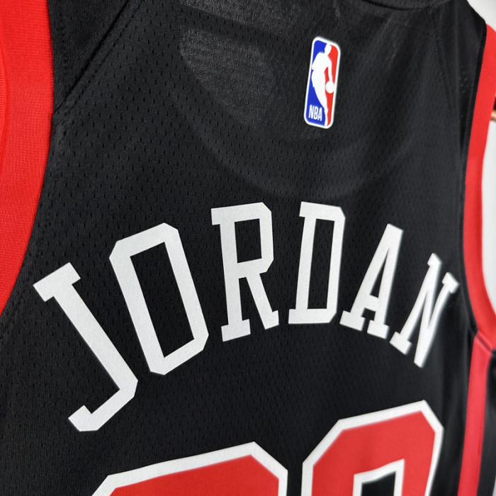 23-24 BULLS JORDAN #23 Black City Edition Top Quality Hot Pressing NBA Jersey