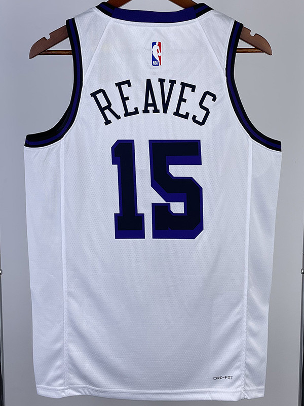 22-23 LAKERS REAVES #15 White City Edition Top Quality Hot Pressing NBA Jersey