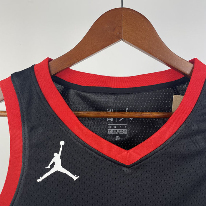 23-24 Rockets GREEN #4 Black Top Quality Hot Pressing NBA Jersey (Trapeze Edition)飞人版