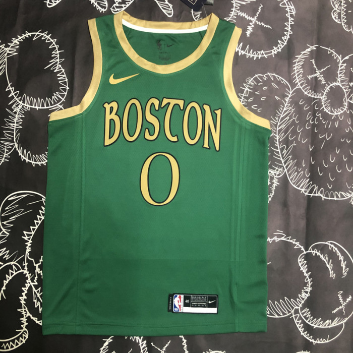 2020 CELTICS TATUM #0 City Edition Green Top Quality Hot Pressing NBA Jersey