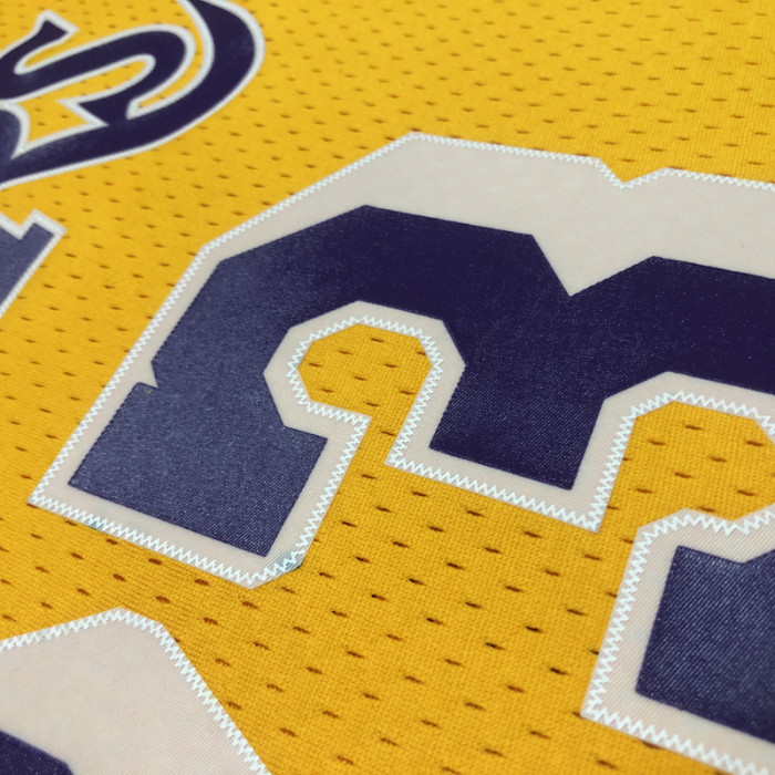 1999 LAKERS RODMAN #73 Yellow Retro Top Quality Hot Pressing NBA Jersey(圆领)