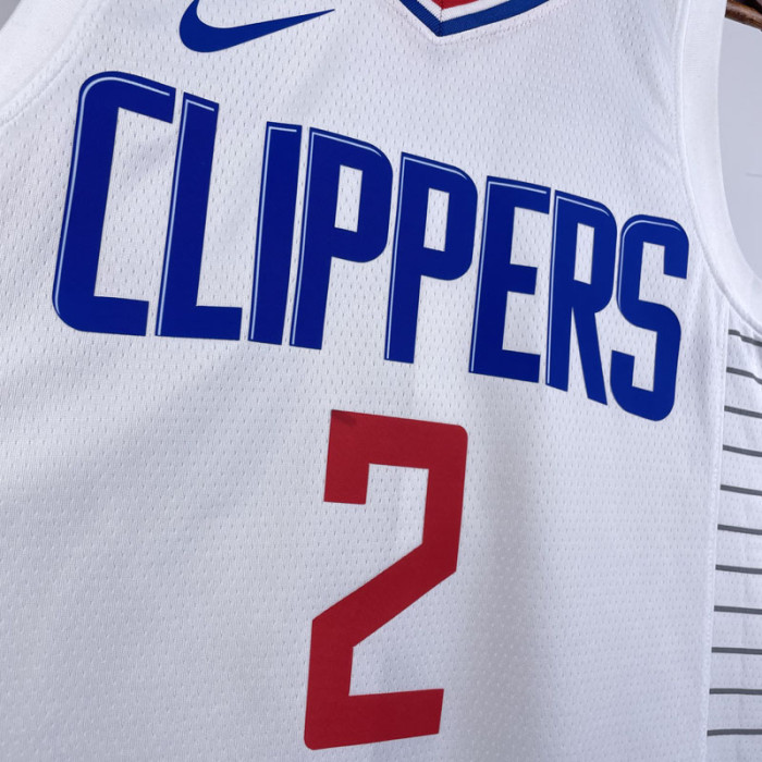 22-23 Clippers LEONARD #2 White Top Quality Hot Pressing NBA Jersey