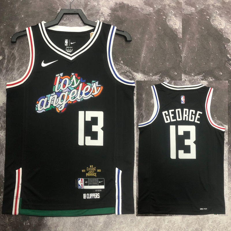 22-23 Clippers GEORGE #13 Black City Edition Top Quality Hot Pressing NBA Jersey
