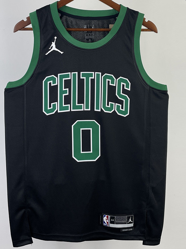 22-23 CELTICS TATUM #0 Black Top Quality Hot Pressing NBA Jersey (Trapeze Edition) 飞人版