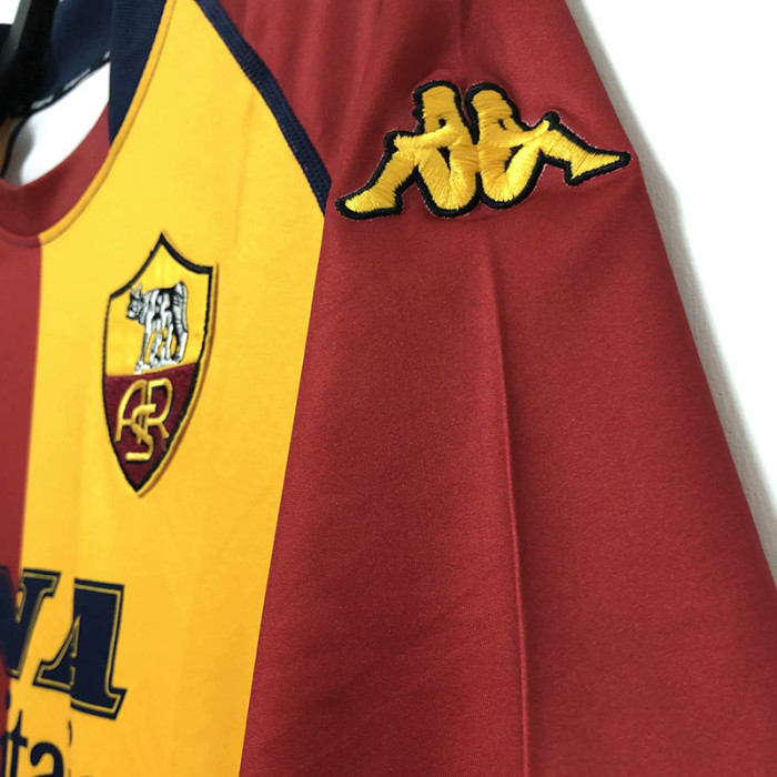 2001-2002 Roma Home Retro Soccer Jersey
