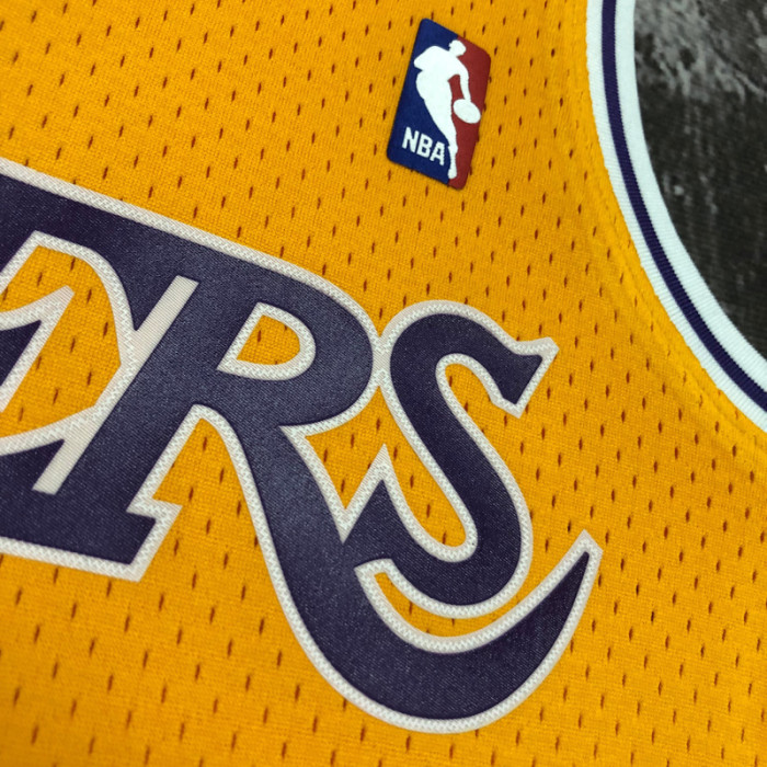 1997 LAKERS O’NEAL #34 Yellow Retro Top Quality Hot Pressing NBA Jersey(圆领)