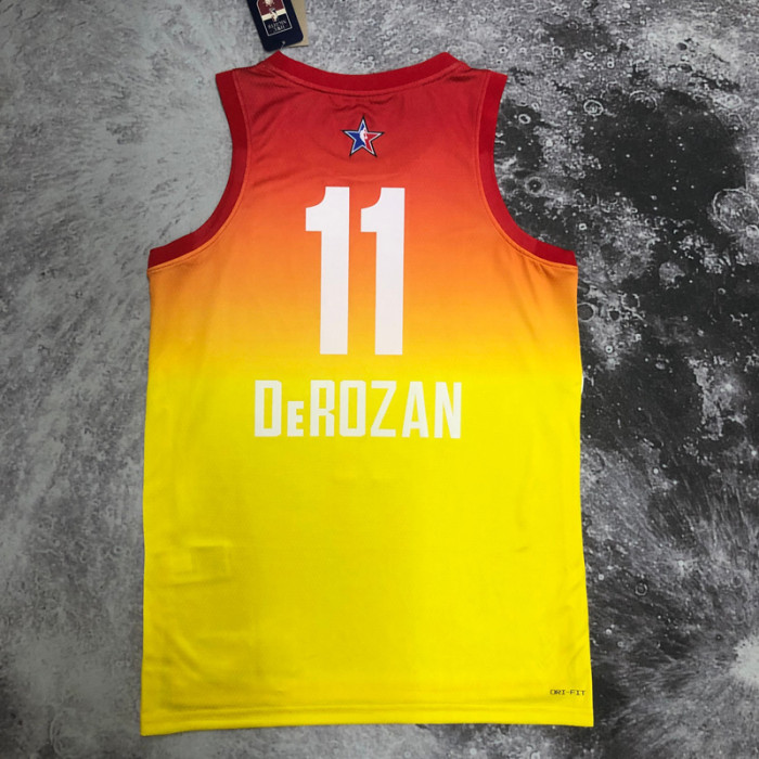 2023 ALL STAR DEROZAN #11 Yellow Top Quality Hot Pressing NBA Jersey (全明星)