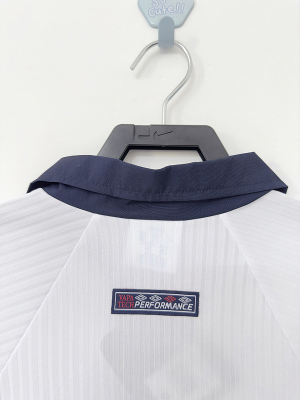 1998 England Home Retro Soccer Jersey