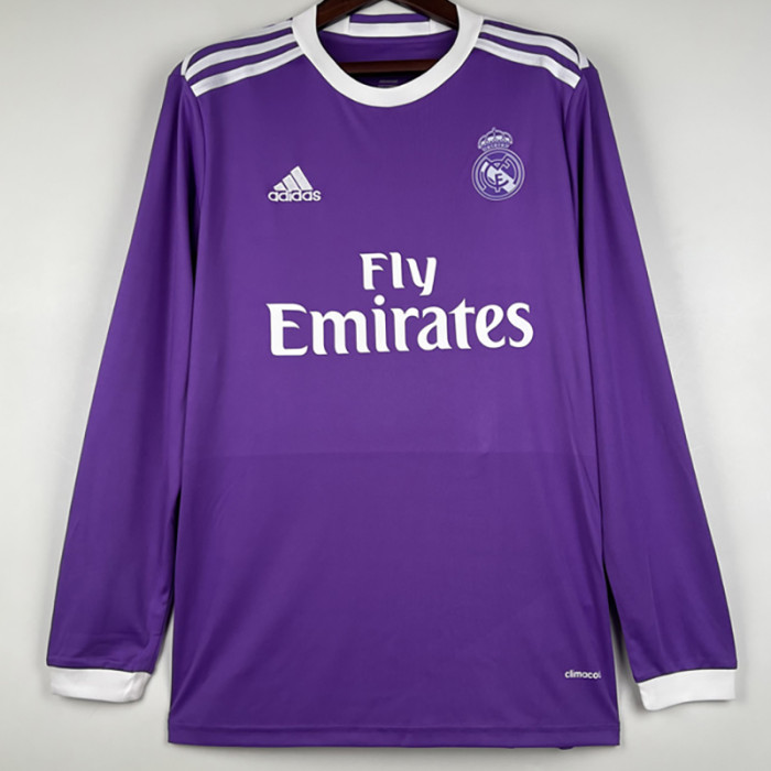 2016-2017 RMA Away Long Sleeve Retro Soccer Jersey (长袖)