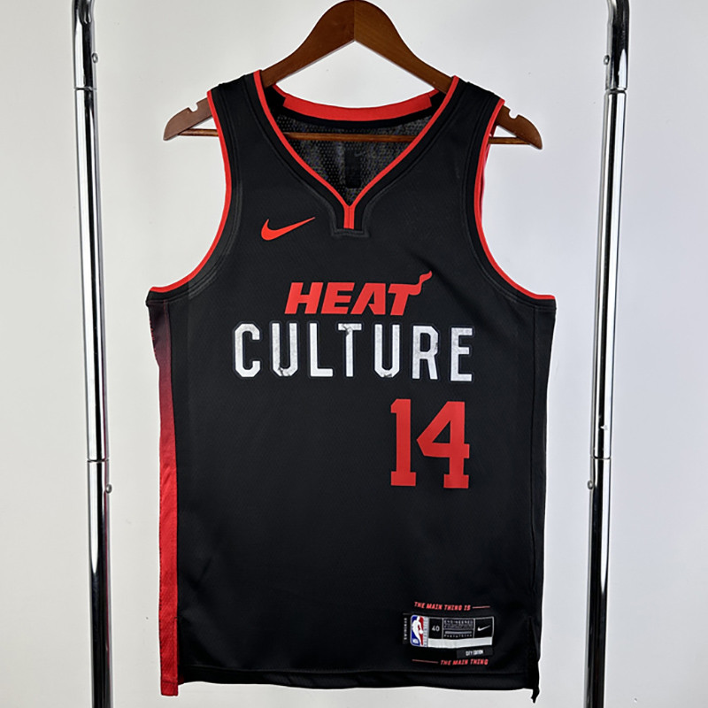 23-24 HEAT HERRO #14 Black City Edition Top Quality Hot Pressing NBA Jersey (V领）