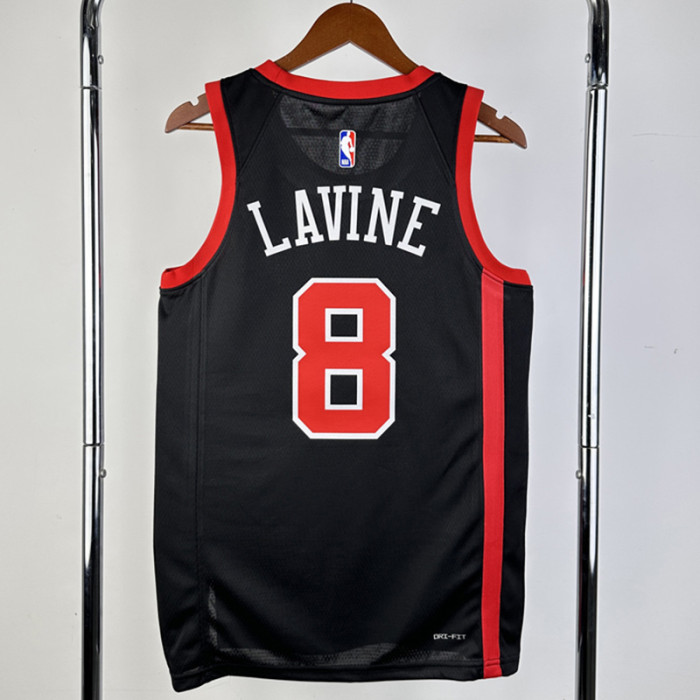 23-24 BULLS LAVINE #8 Black City Edition Top Quality Hot Pressing NBA Jersey