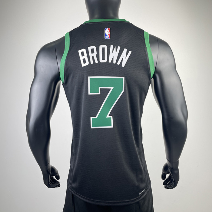 22-23 CELTICS BROWN #7 Black Top Quality Hot Pressing NBA Jersey (Trapeze Edition) 飞人版