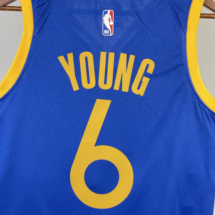 22-23 WARRIORS YOUNG #6 Blue Top Quality Hot Pressing NBA Jersey (V领)