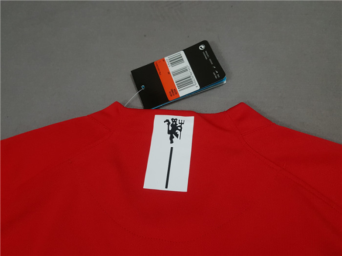 2007-2008 Man Utd home Red long sleeve Retro soccer jersey (长袖)(决赛字)