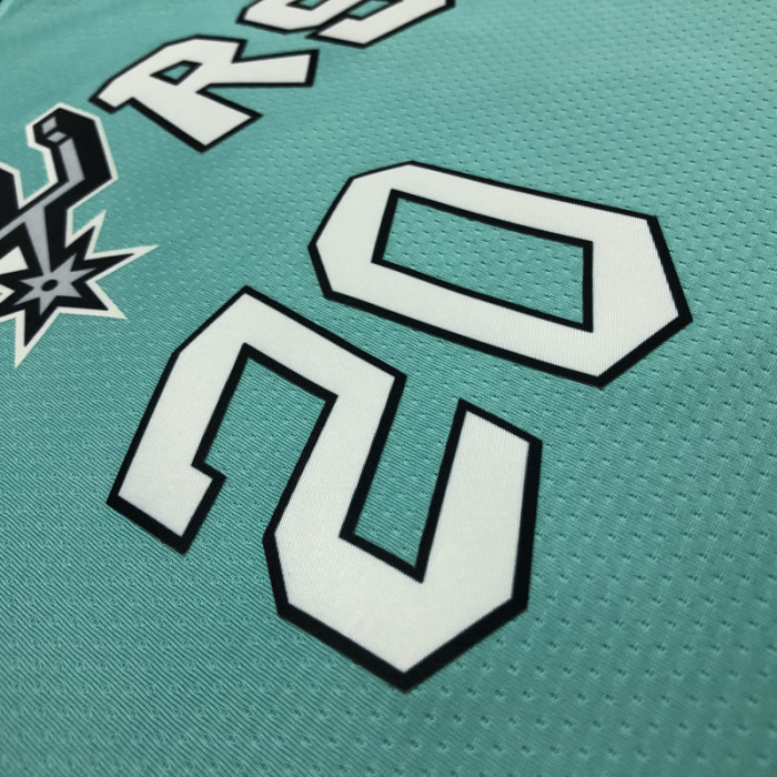 22-23 Sa Spurs GINOBILI #20 Blue City Edition Top Quality Hot Pressing NBA Jersey