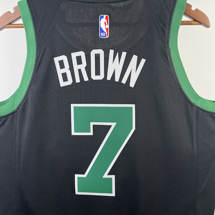 22-23 CELTICS BROWN #7 Black Top Quality Hot Pressing NBA Jersey (Trapeze Edition) 飞人版
