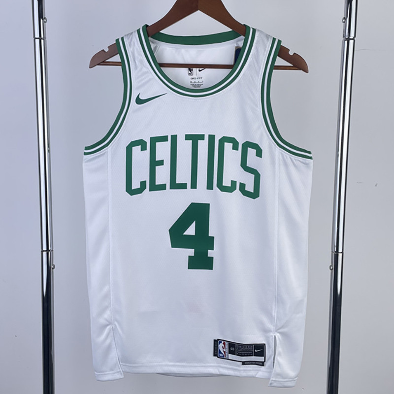 22-23 CELTICS HOLIDAY #4 White Home Top Quality Hot Pressing NBA Jersey