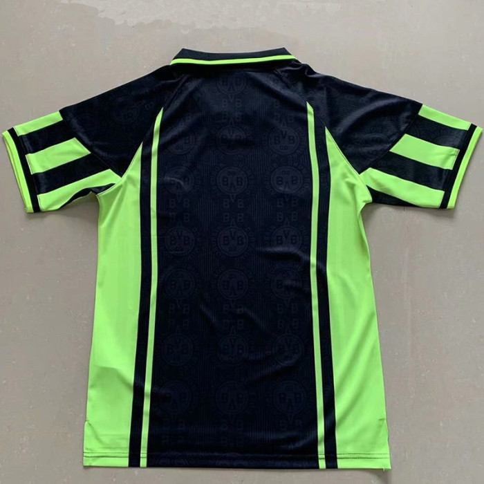 1996-1997 Dortmund Away Black Retro Soccer Jersey