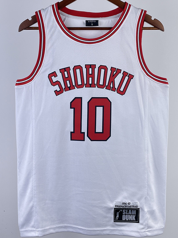 2023 SHOHOKU SAKURAGI #10 White Top Quality Hot Pressing NBA Jersey(带标）
