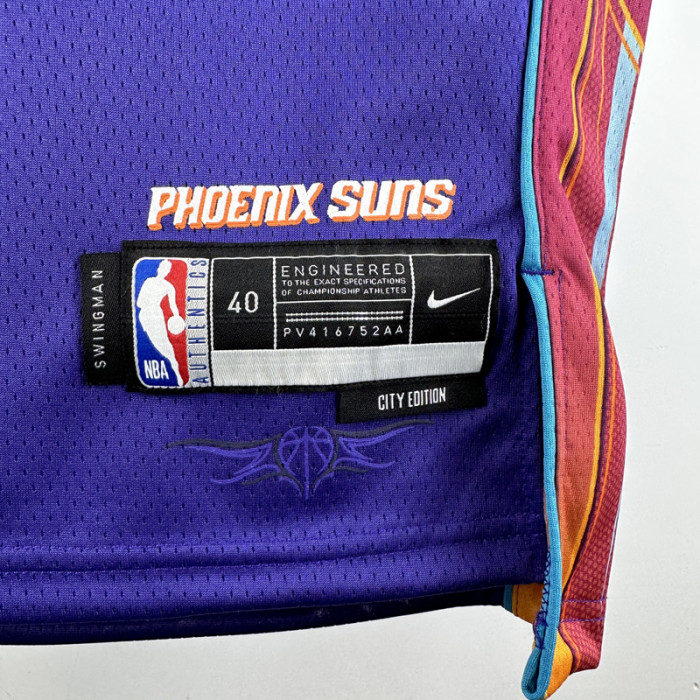 23-24 SUNS BOOKER #1 Purple City Edition Top Quality Hot Pressing NBA Jersey