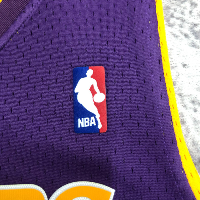 2000 LAKERS O‘NEAL #34 Purple Retro Top Quality Hot Pressing NBA Jersey(V领)
